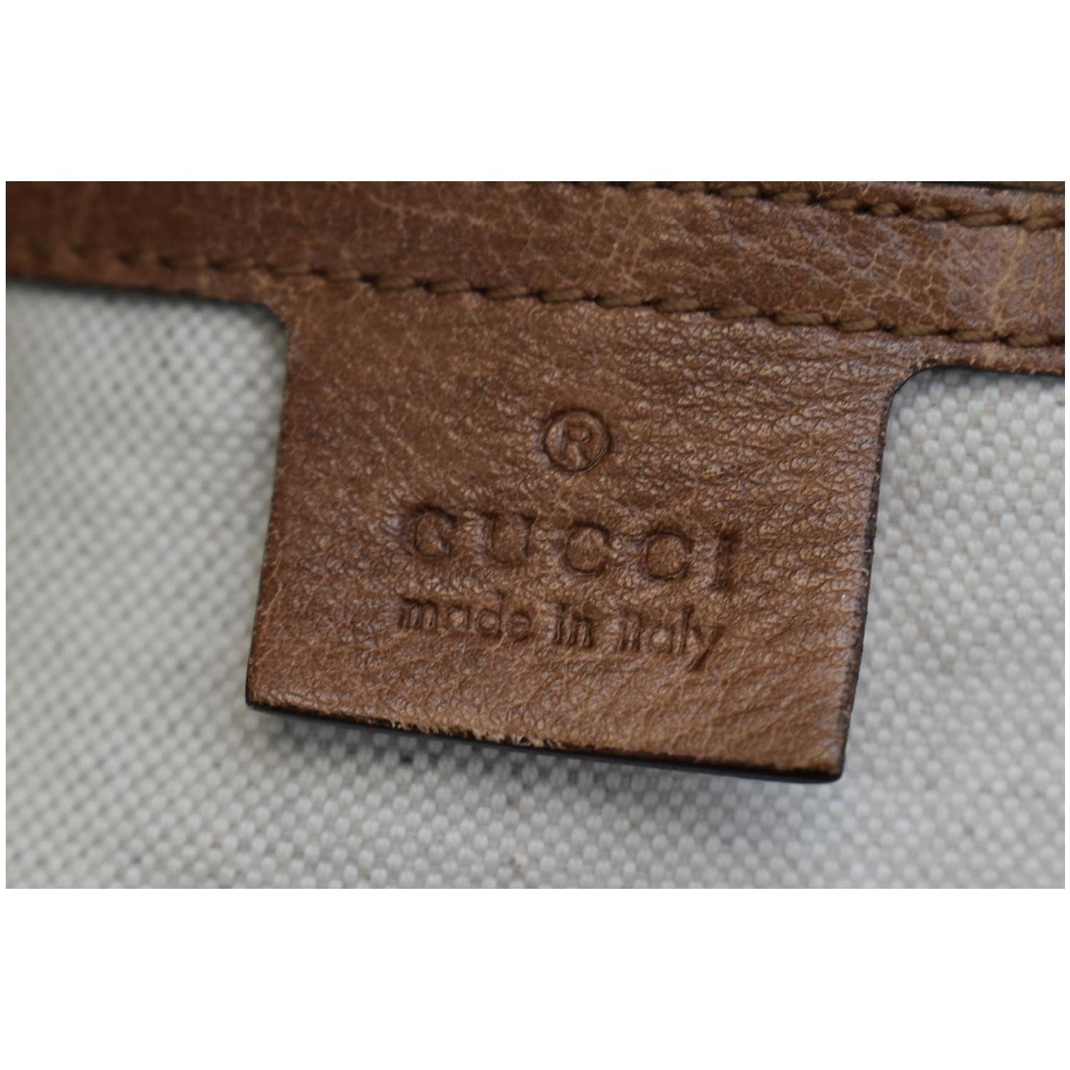 GUCCI Miss Gucci Pebbled Leather Hobo Bag Brown 323676