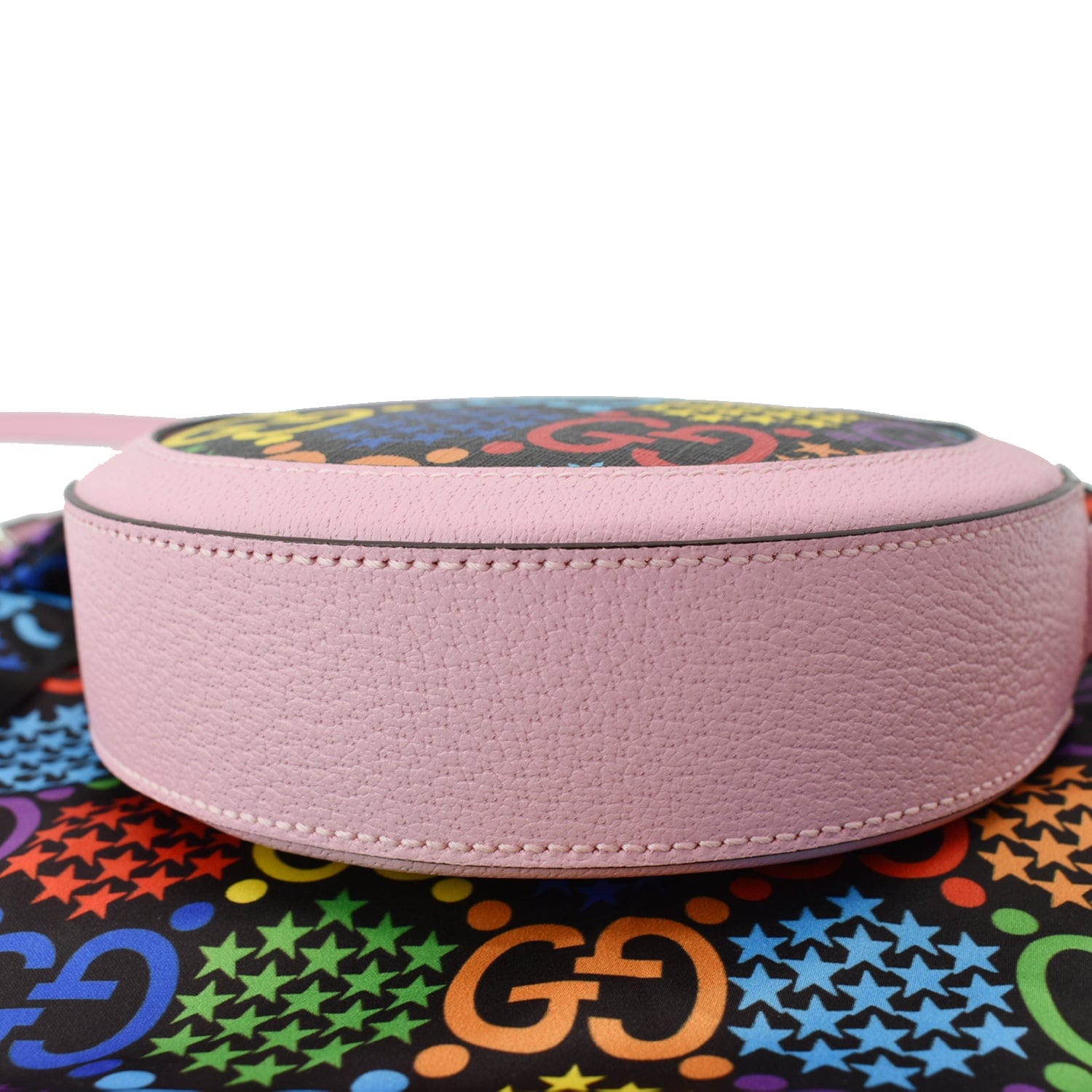 GUCCI Gucci Psychedelic Round Leather Crossbody Bag Multicolor 603938