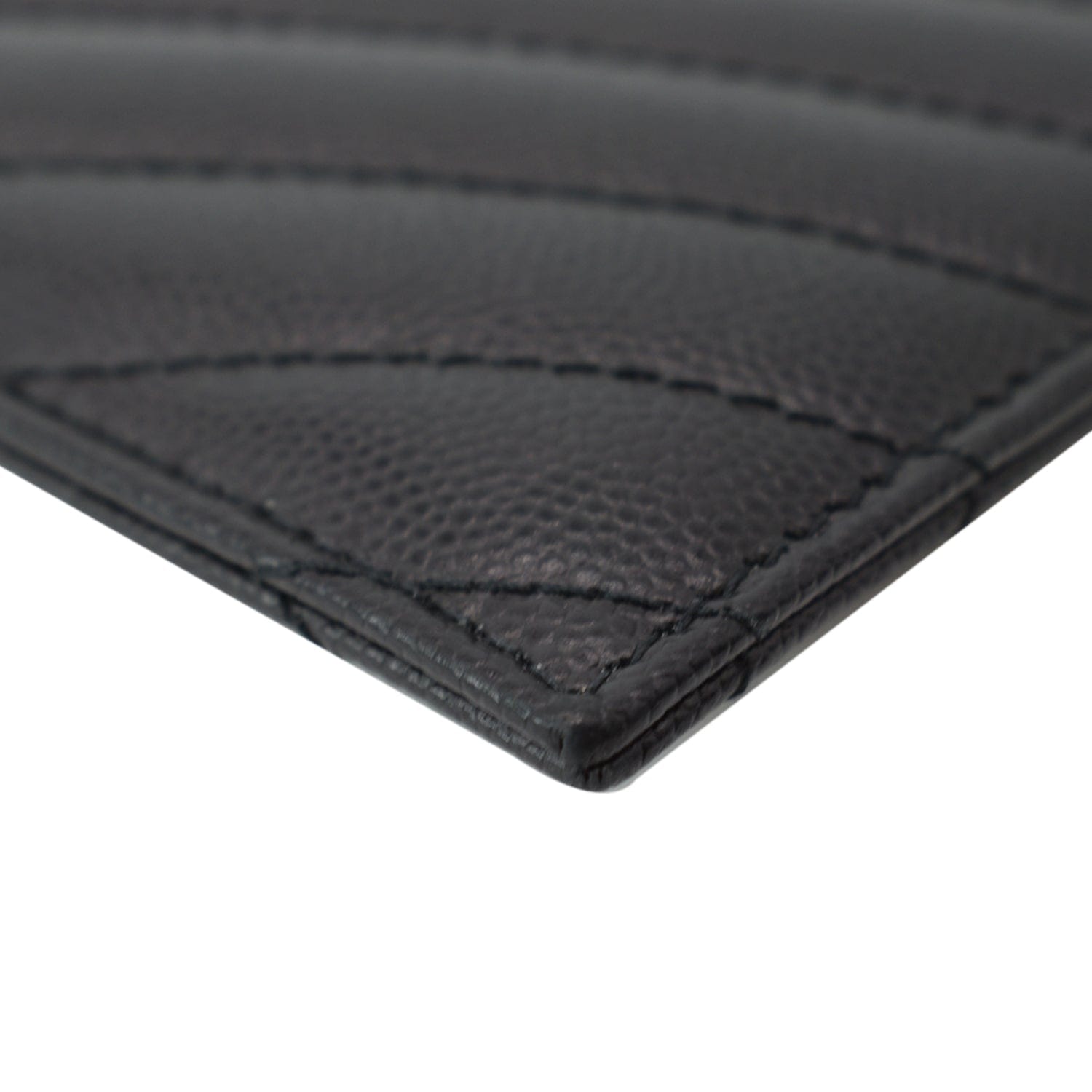 YVES SAINT LAURENT Matelasse Bill Grain De Poudre Zip Pouch Black