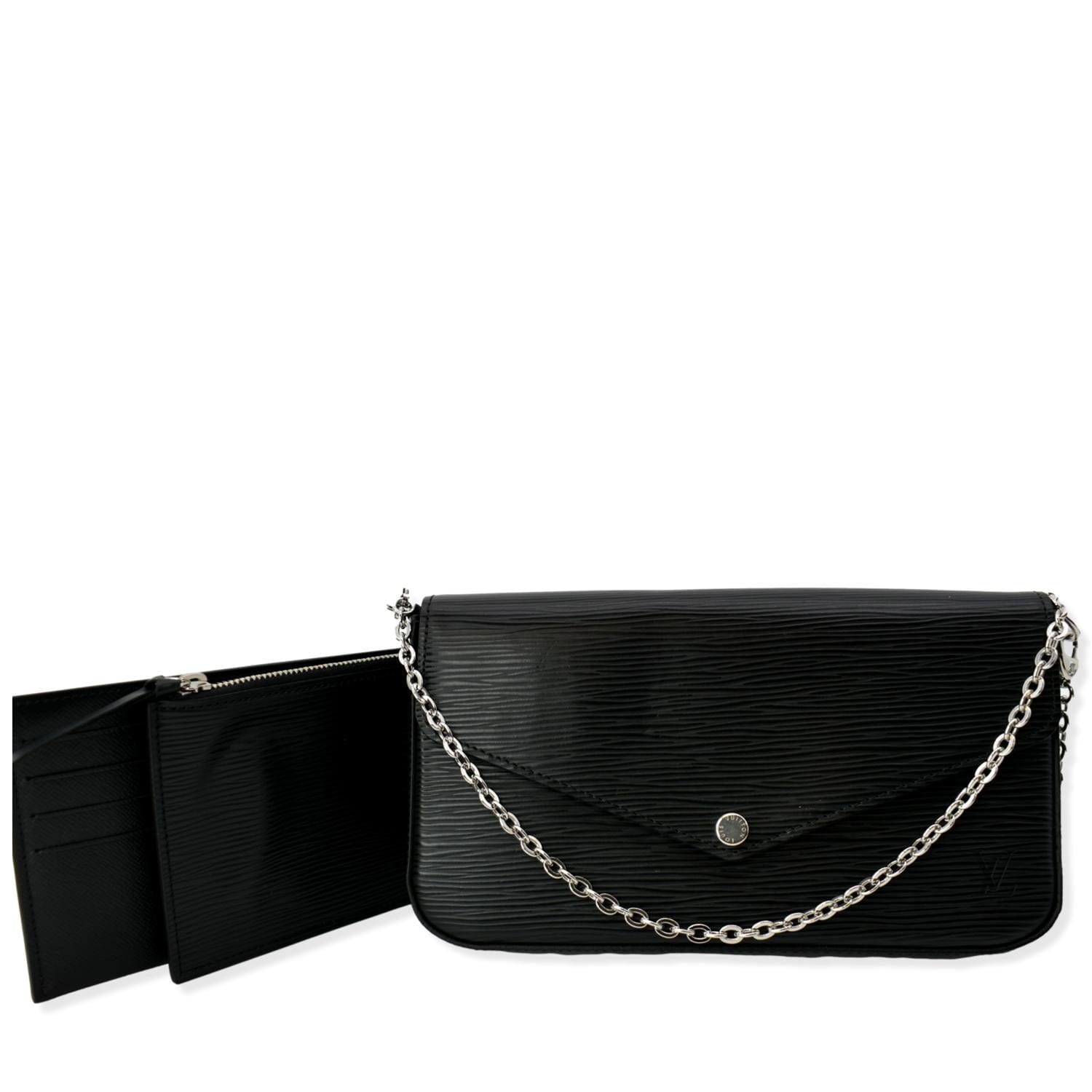 LOUIS VUITTON Felicie Pochette Epi Crossbody Bag Black - Hot Deals
