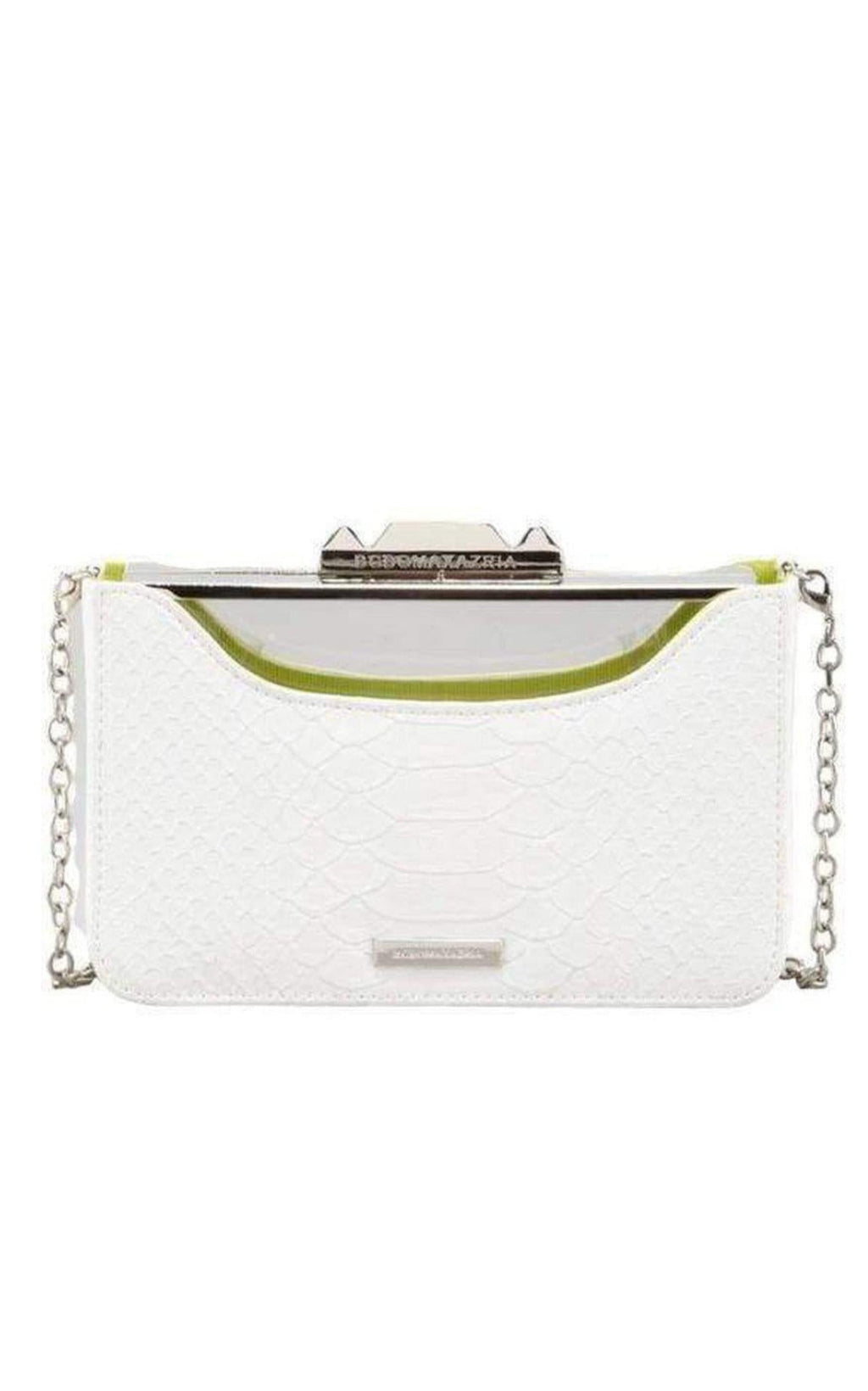 Crawford Lucite White Clutch with Shell