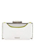 Crawford Lucite White Clutch with Shell