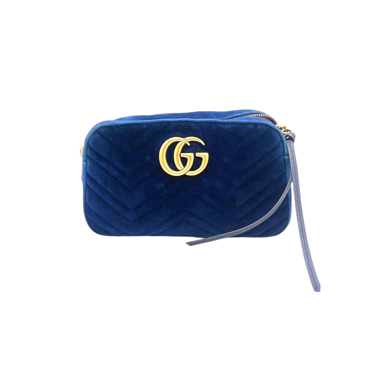 Gucci Gucci Marmont Crossbody Bag Blue Quilted VeLouis Vuittonet