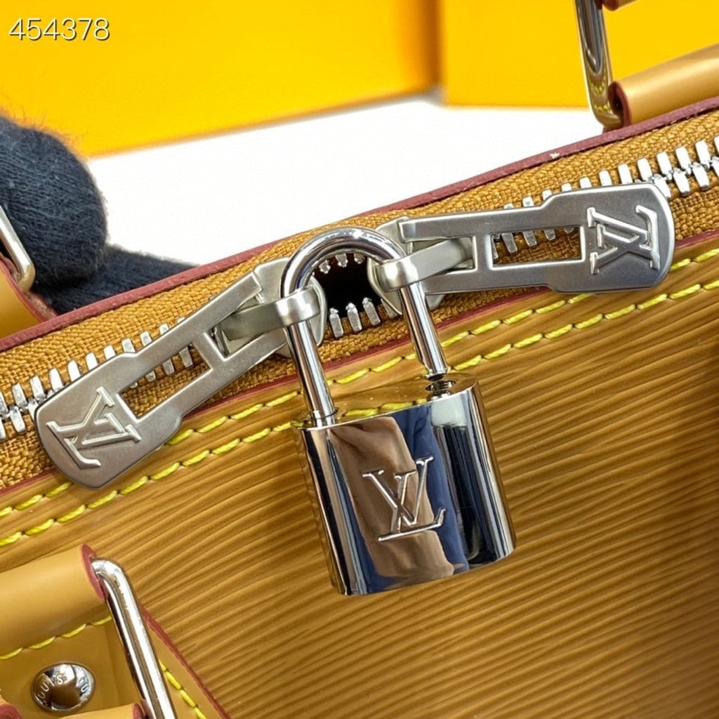 Louis Vuitton Alma BB Sunflower Yellow For Women, Women’s Handbags, Shoulder And Crossbody Bags 9.3in/23.5cm Louis Vuitton M59358