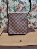 Musette Salsa PM Damier Ebene Shoulder Bag