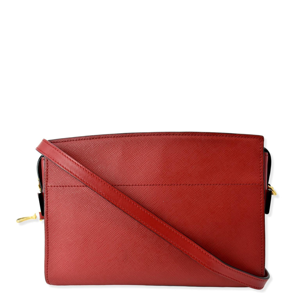 PRADA Saffiano City  Esplanade Crossbody Bag Red