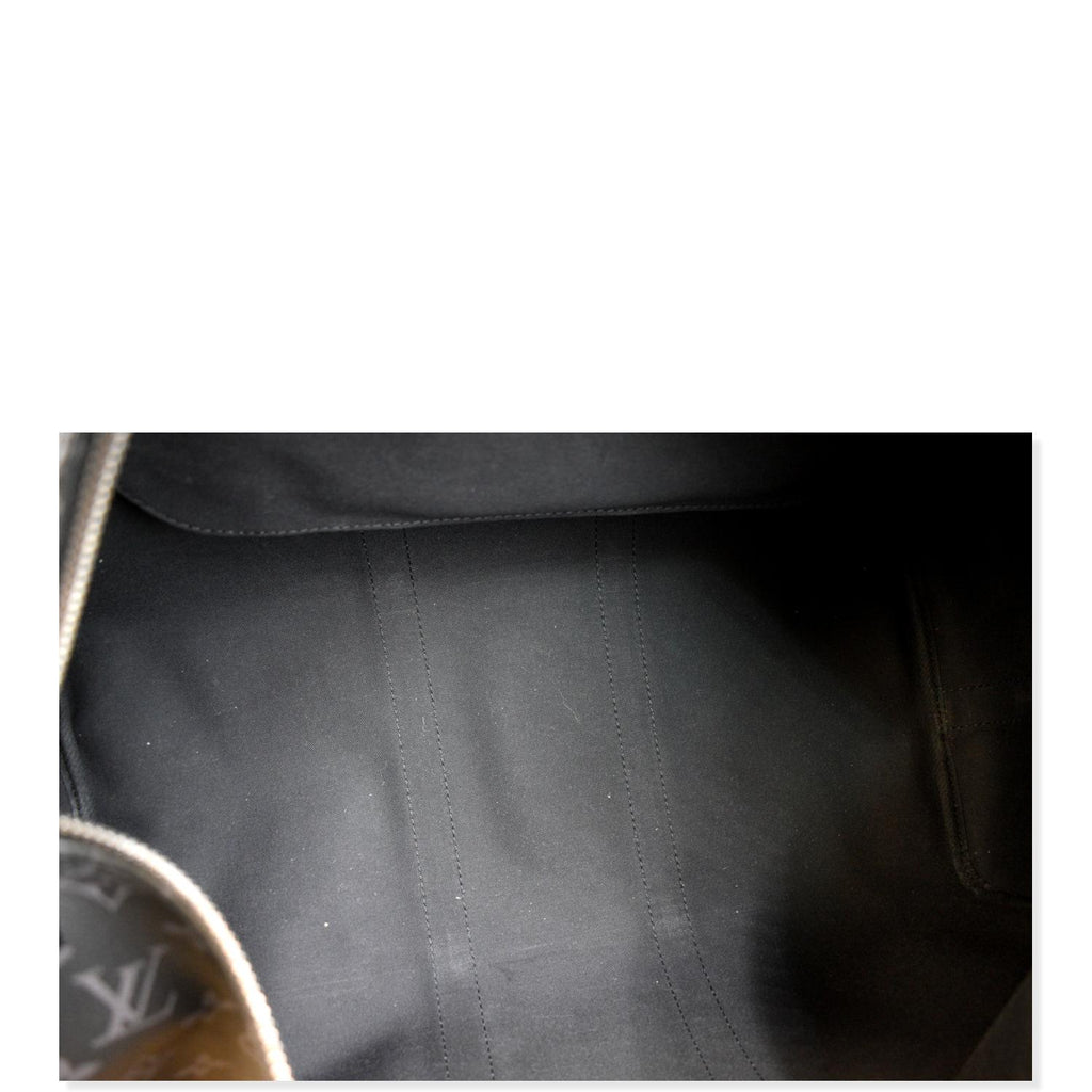 LOUIS VUITTON Keepall 45 Bandouliere Monogram Eclipse Travel Bag Black