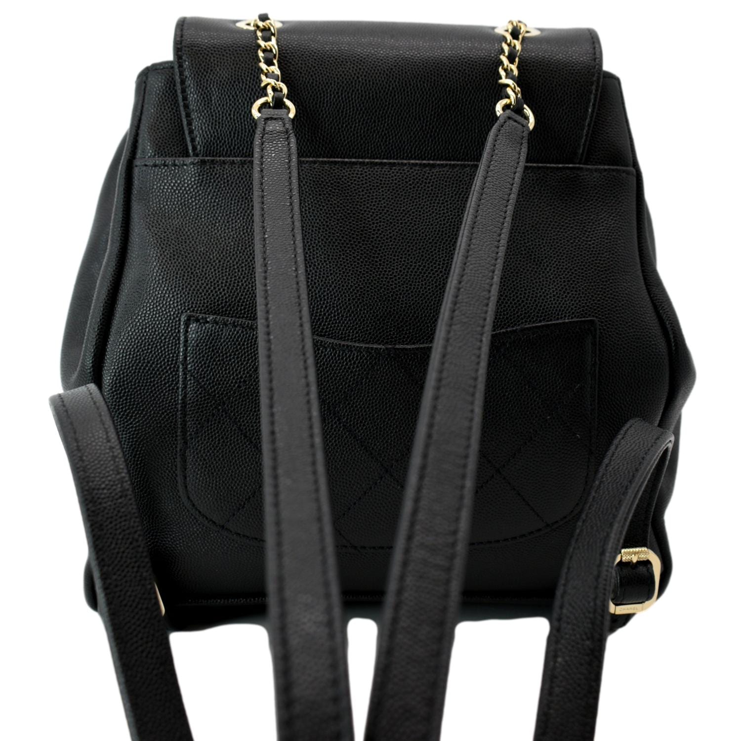 Chanel Business Affinity Caviar Quilted Backpack Black