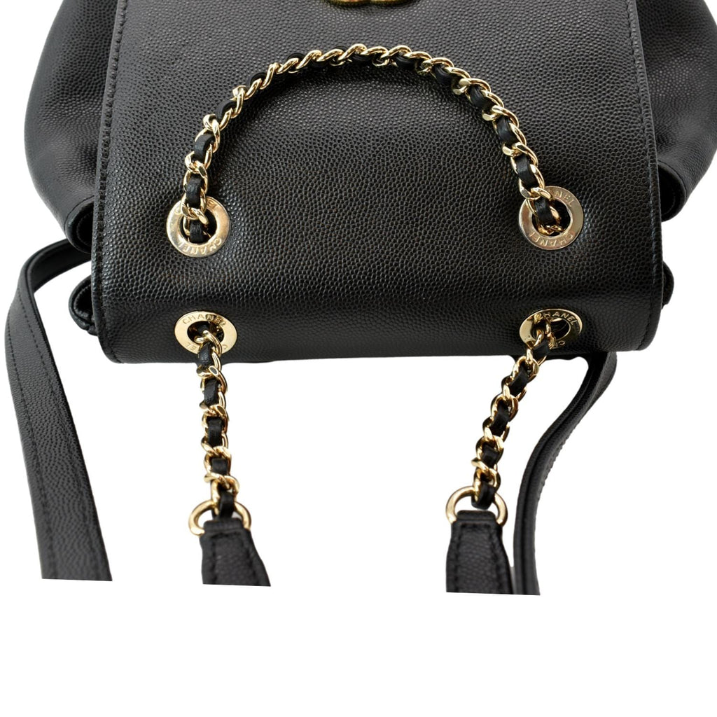 Chanel Business Affinity Caviar Quilted Backpack Black