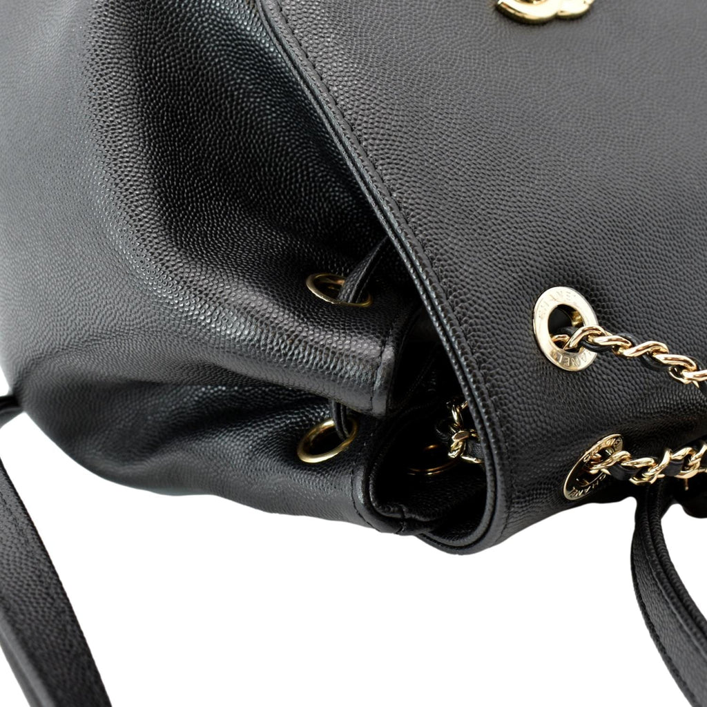 Chanel Business Affinity Caviar Quilted Backpack Black