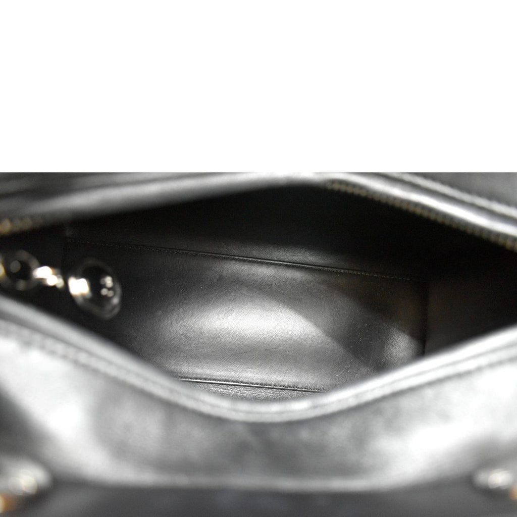 CHRISTIAN DIOR Lady Dior Embroidered  Shoulder Bag Black