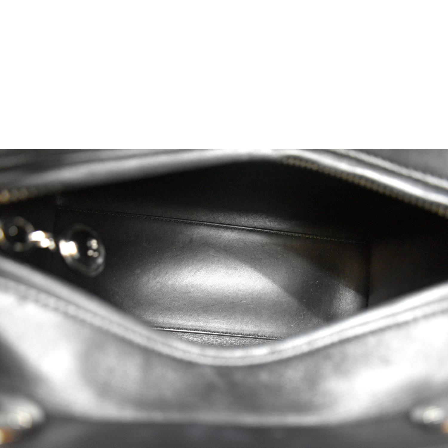 CHRISTIAN DIOR Lady Dior Embroidered  Shoulder Bag Black