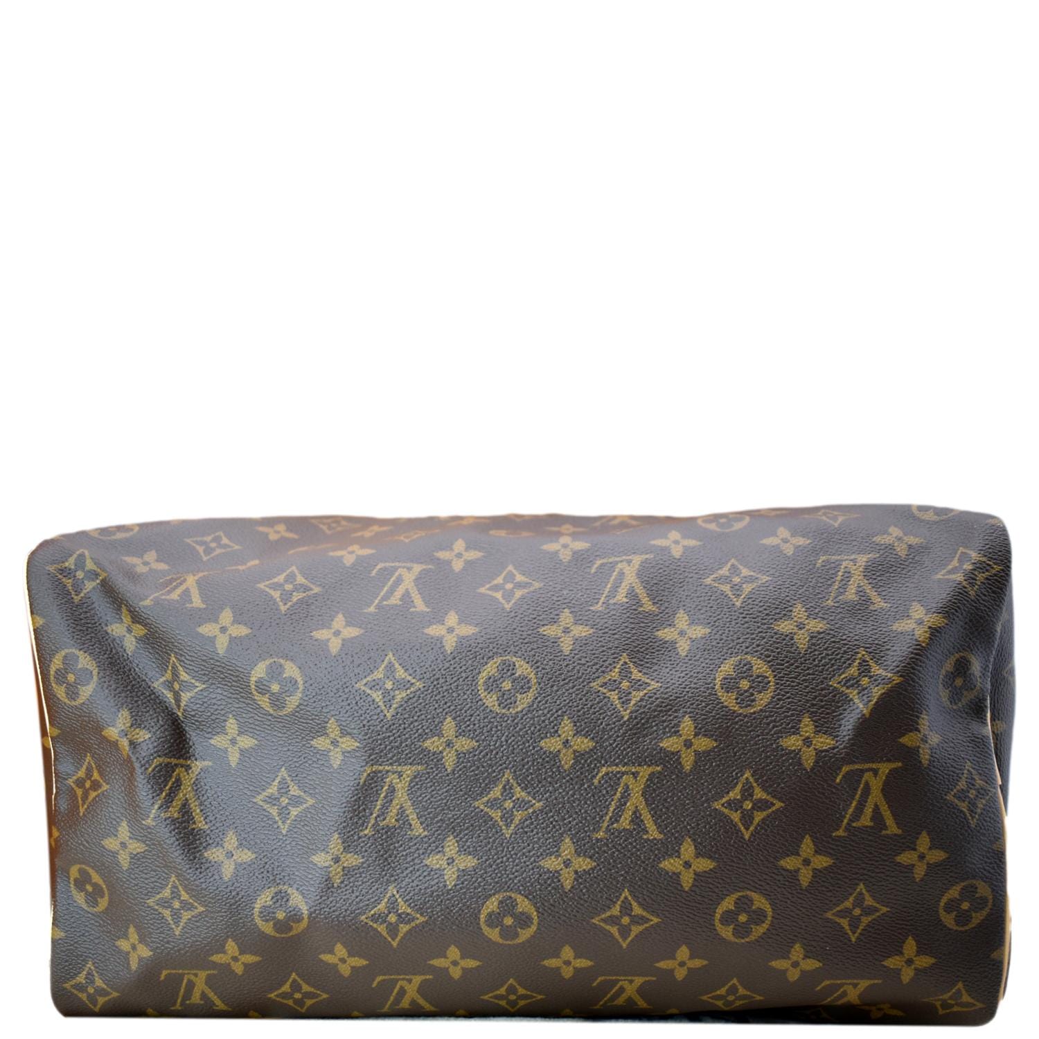 LOUIS VUITTON Speedy 35 NM Monogram Canvas Satchel Bag Brown