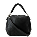 LOUIS VUITTON Babylone Monogram Mahina Leather Chain Shoulder Bag Black
