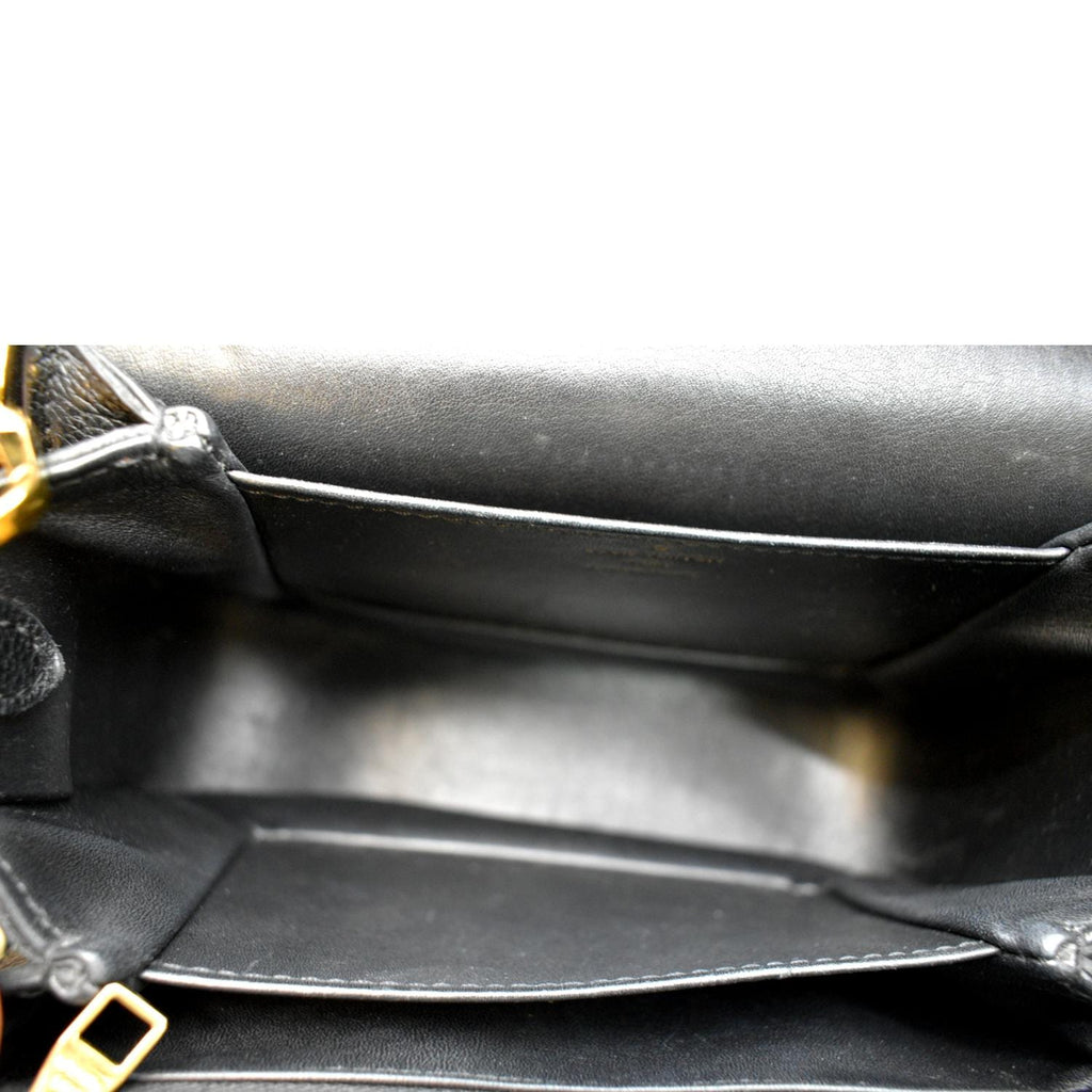 LOUIS VUITTON Vivienne NM Grained  Leather Shoulder Bag Black- sold