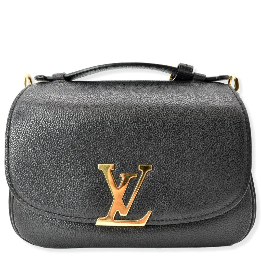 LOUIS VUITTON Vivienne NM Grained  Leather Shoulder Bag Black- sold