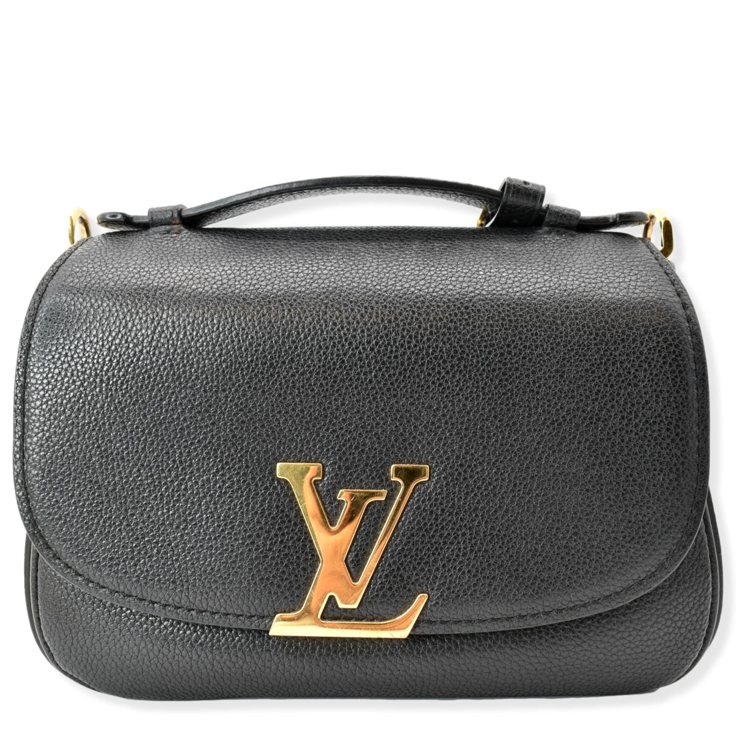 LOUIS VUITTON Vivienne NM Grained  Leather Shoulder Bag Black- sold