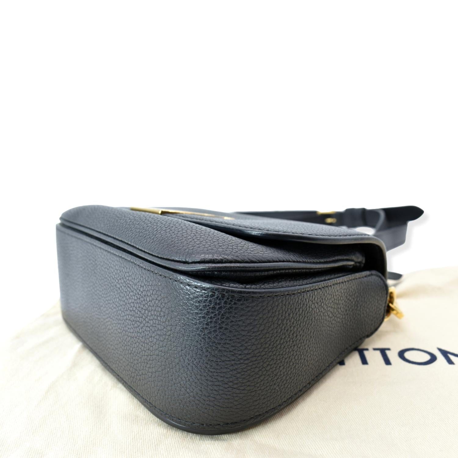 LOUIS VUITTON Vivienne NM Grained  Leather Shoulder Bag Black- sold