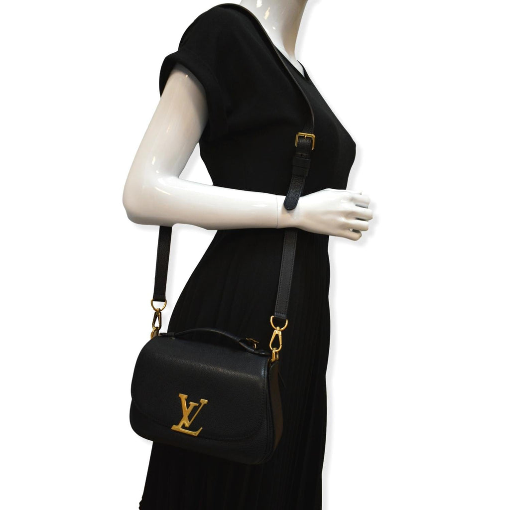 LOUIS VUITTON Vivienne NM Grained  Leather Shoulder Bag Black- sold