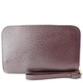 LOUIS VUITTON Orsay Taiga Leather Clutch Bag Purple