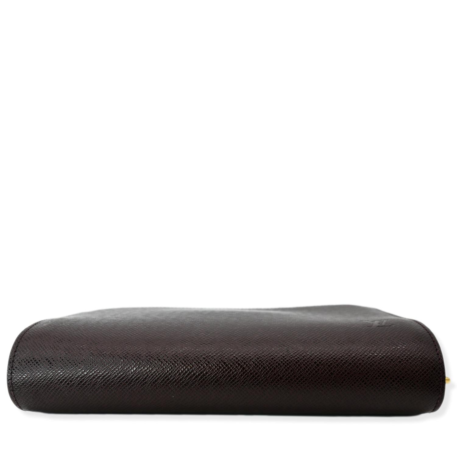 LOUIS VUITTON Orsay Taiga Leather Clutch Bag Purple