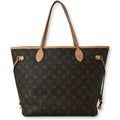 LOUIS VUITTON Neverfull MM Monogram Canvas Tote Bag Brown