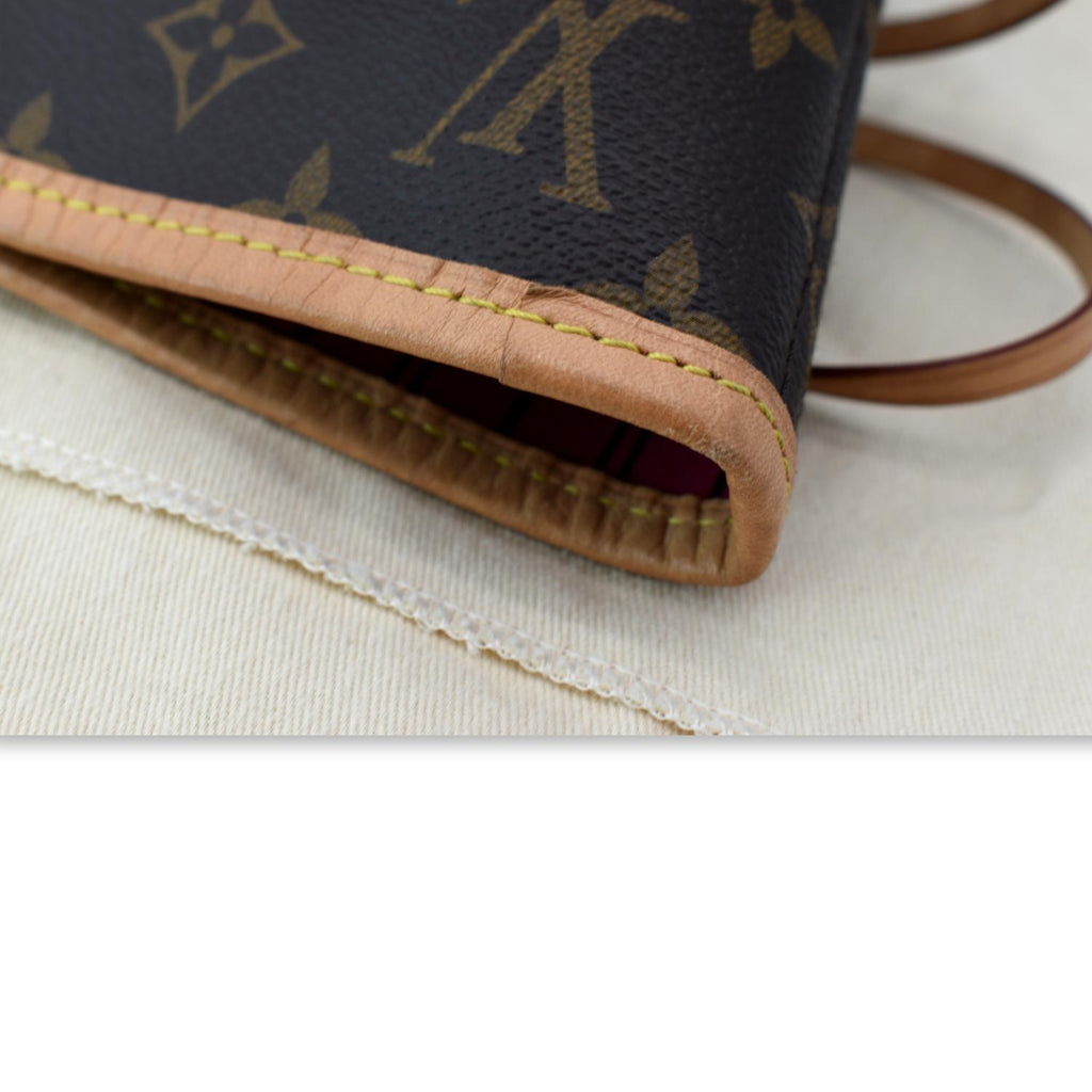 LOUIS VUITTON Neverfull MM Monogram Canvas Tote Bag Brown