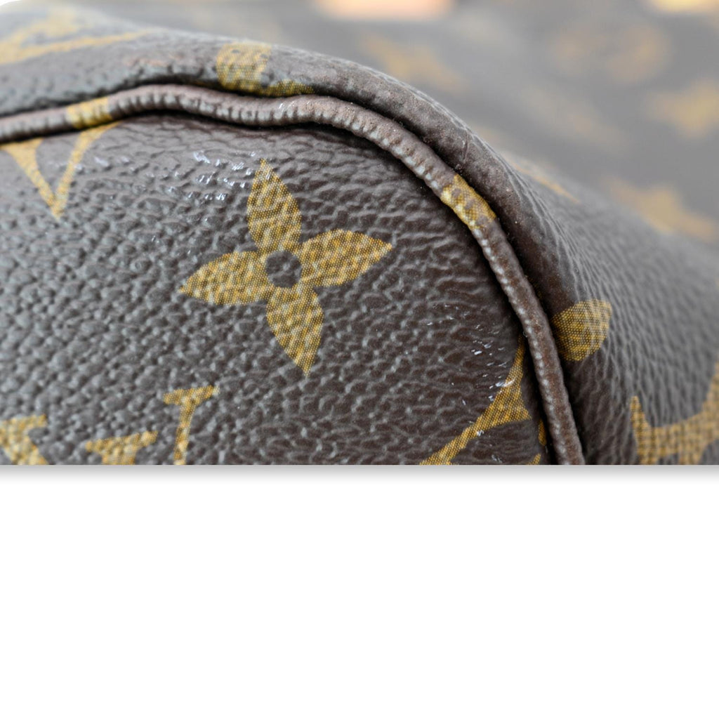 LOUIS VUITTON Neverfull MM Monogram Canvas Tote Bag Brown