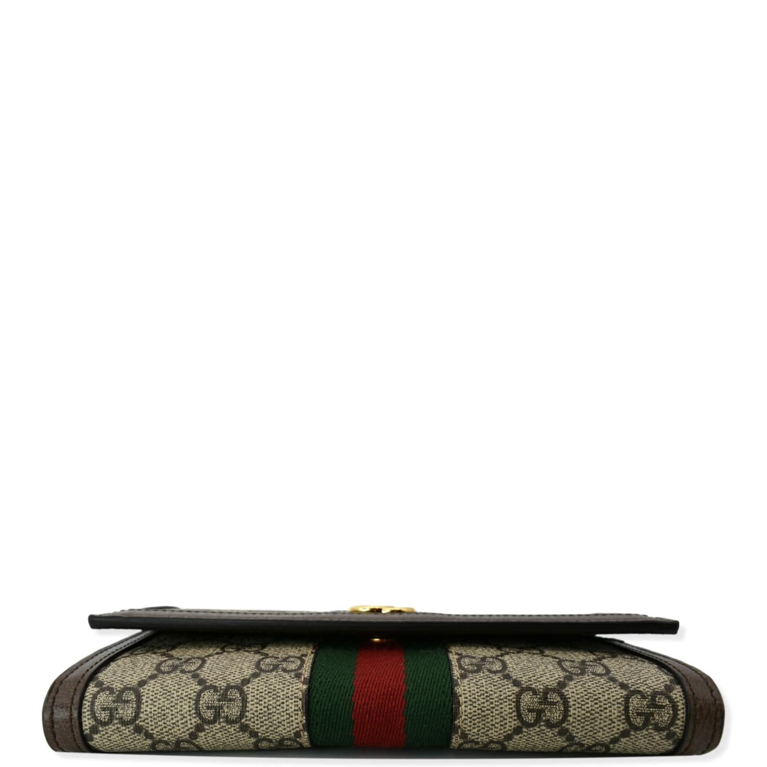 GUCCI Ophidia Gucci Continental Supreme Canvas Wallet Beige 523153