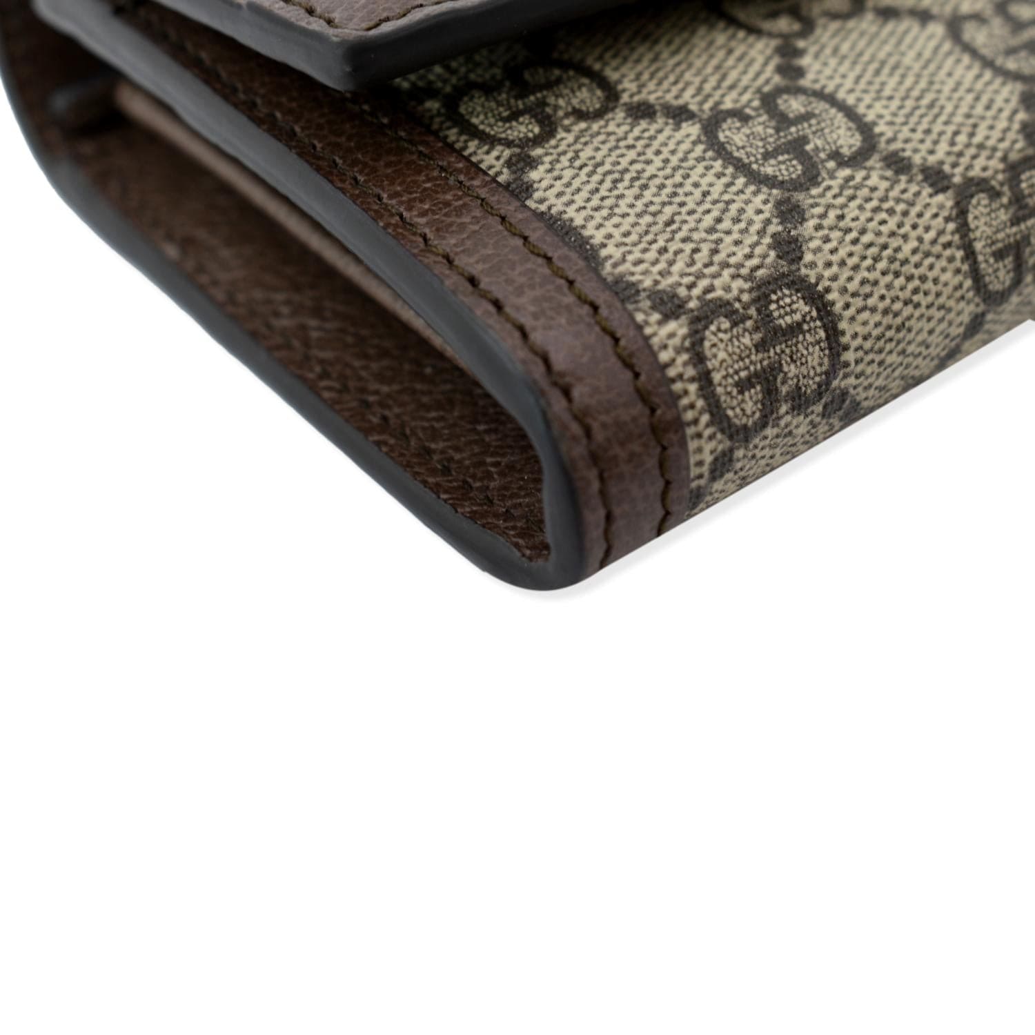 GUCCI Ophidia Gucci Continental Supreme Canvas Wallet Beige 523153
