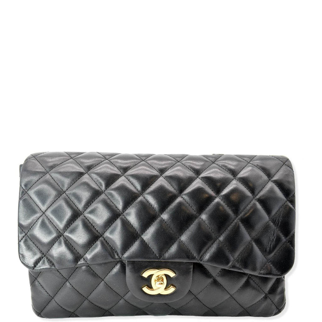 Chanel Jumbo Classic Single Flap  Shoulder Bag Black