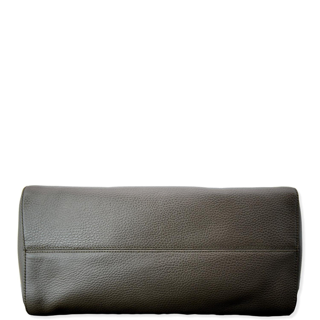 GUCCI Swing Medium Pebbled Leather Tote Bag Taupe 354397