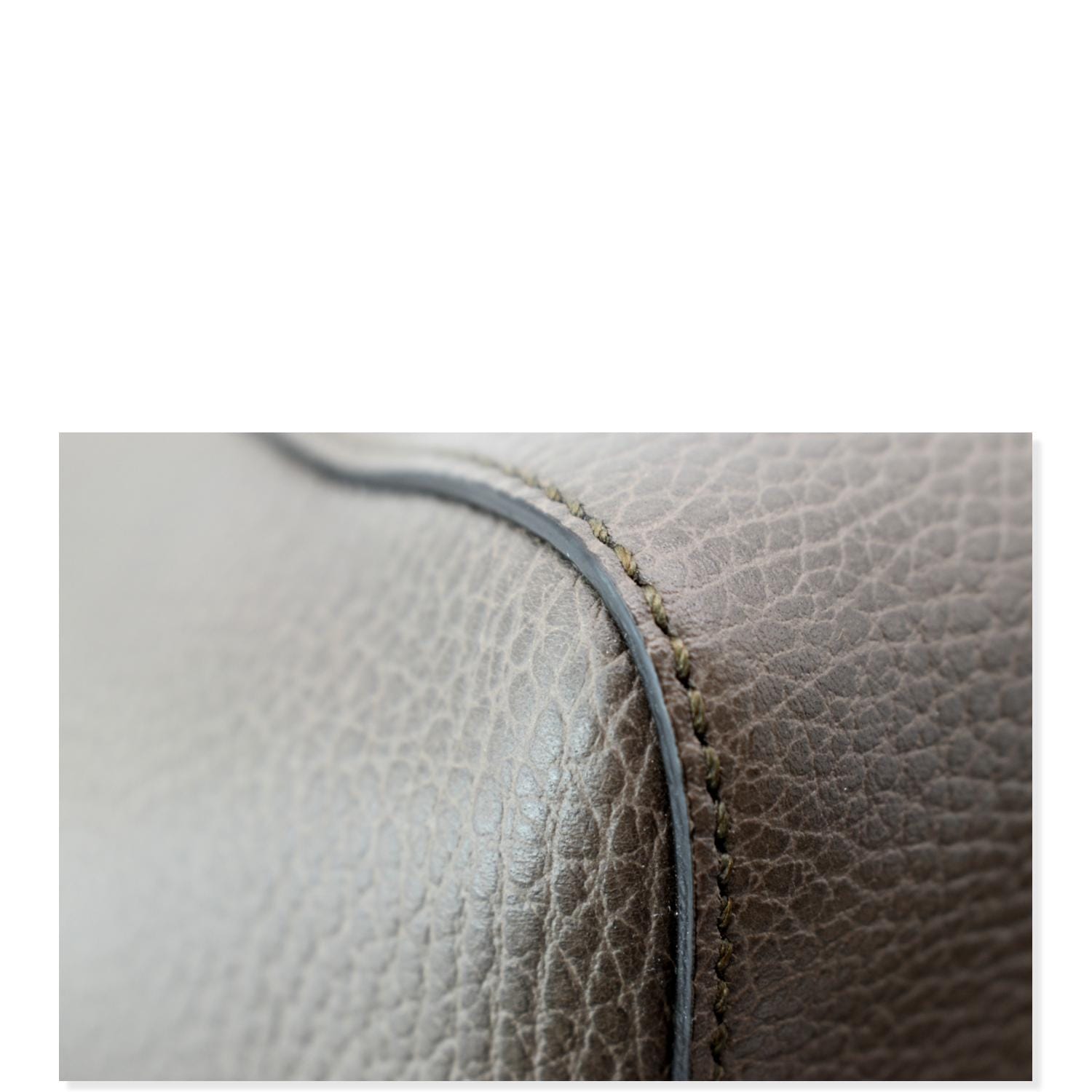 GUCCI Swing Medium Pebbled Leather Tote Bag Taupe 354397