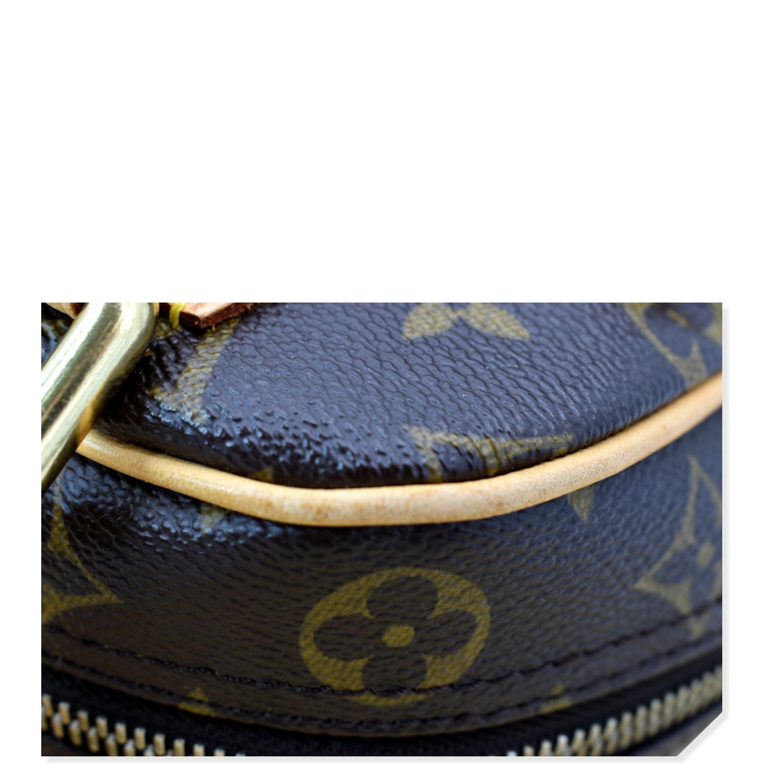 LOUIS VUITTON Manhattan PM Monogram Canvas Satchel Bag Brown