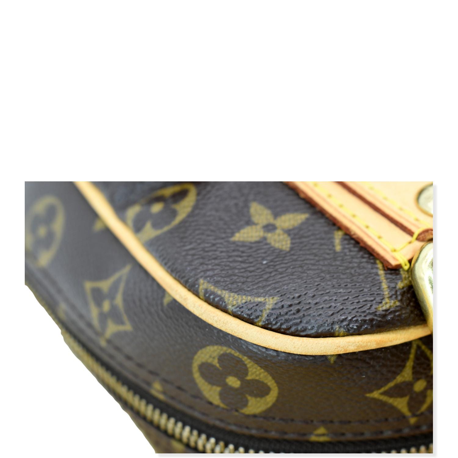LOUIS VUITTON Manhattan PM Monogram Canvas Satchel Bag Brown
