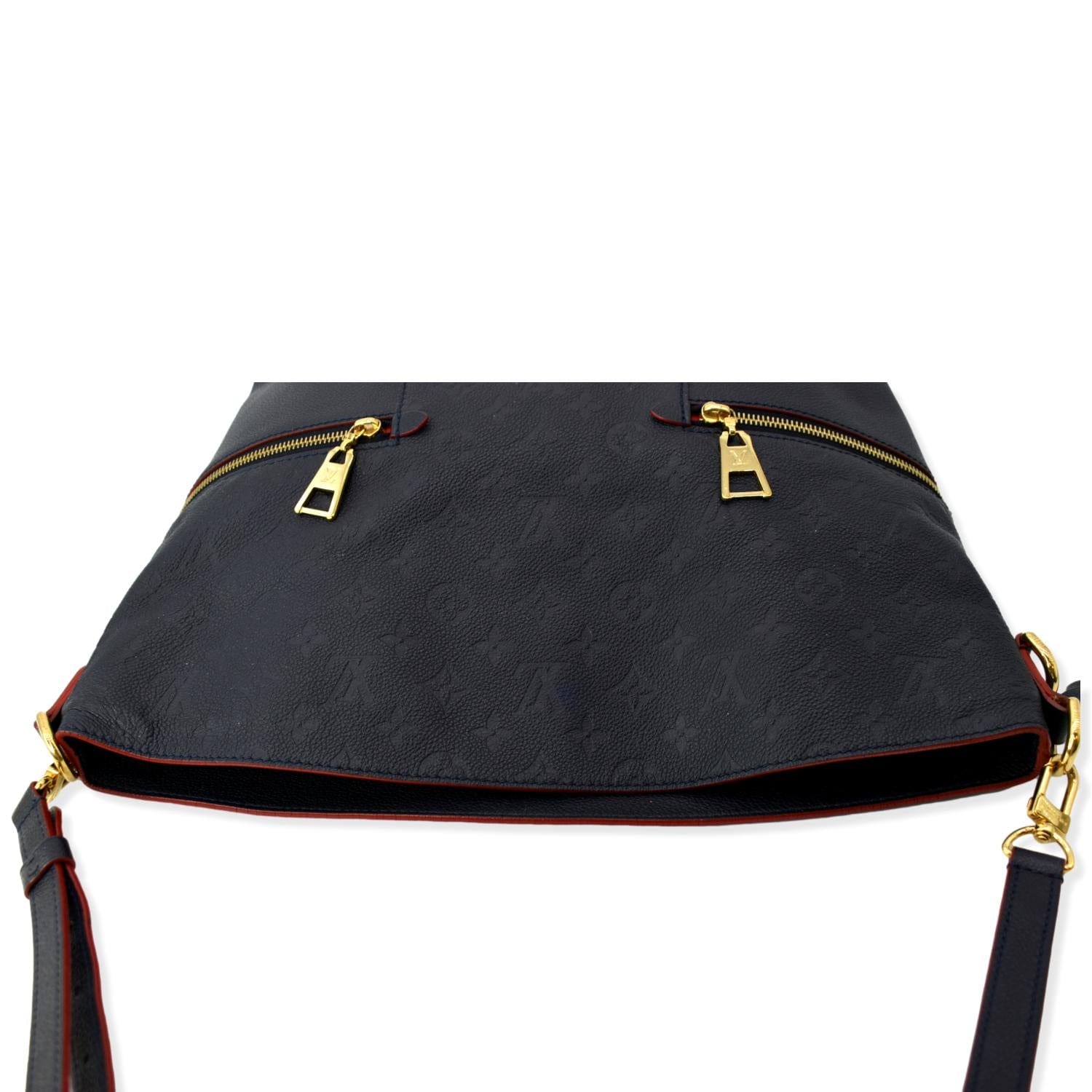 LOUIS VUITTON Melie Empreinte Leather Hobo Shoulder Bag Marine Rouge