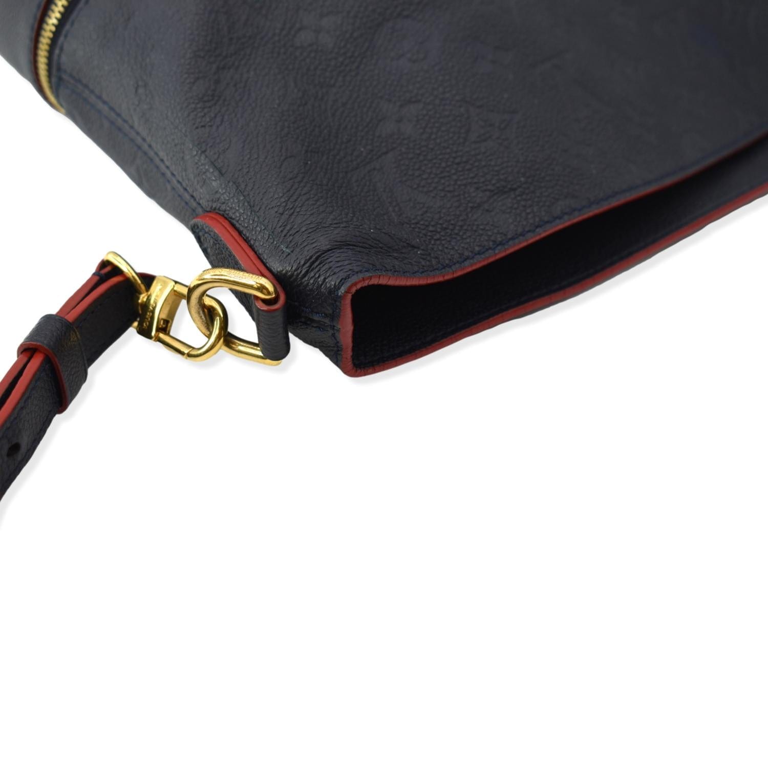 LOUIS VUITTON Melie Empreinte Leather Hobo Shoulder Bag Marine Rouge