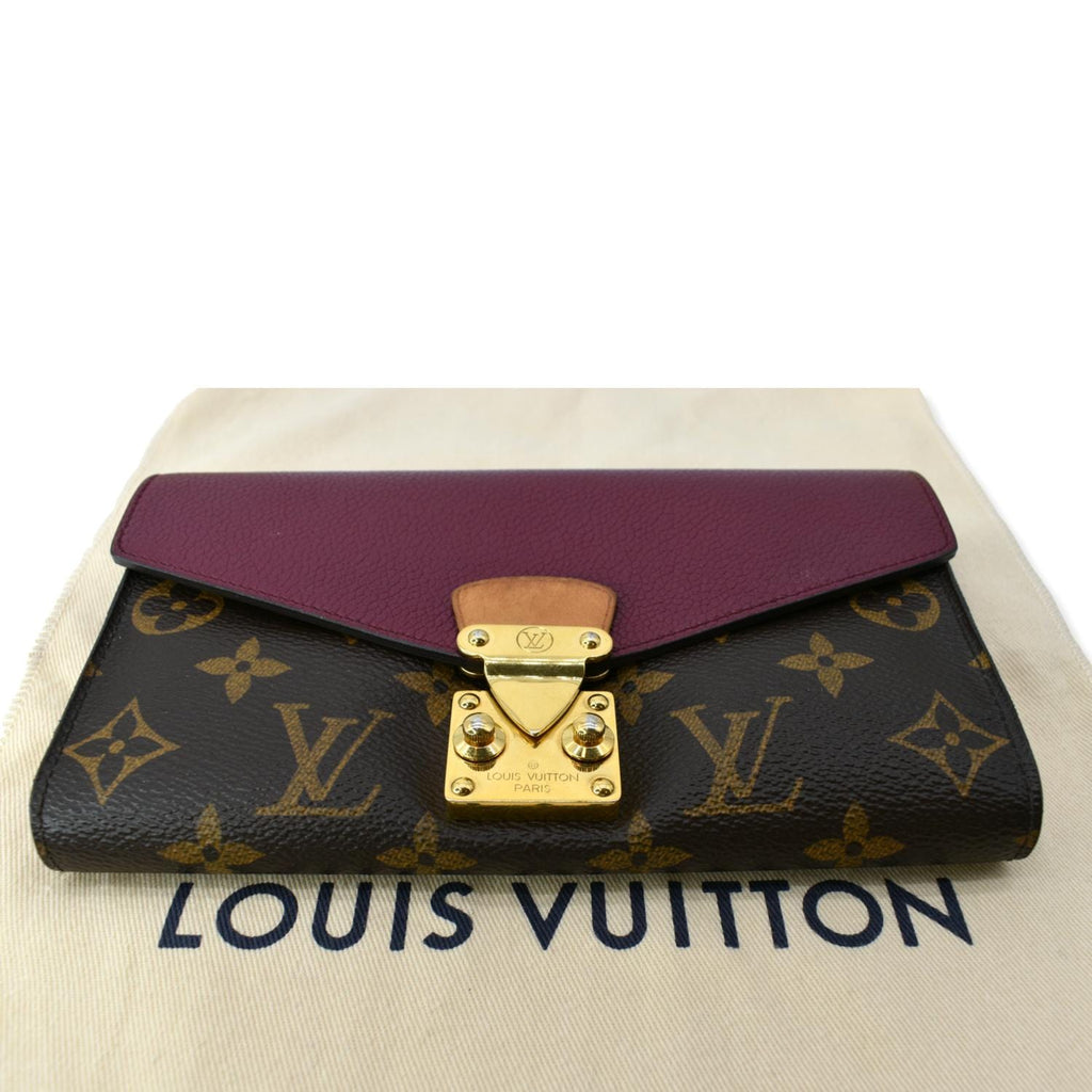 LOUIS VUITTON Pallas Monogram Canvas Wallet Brown
