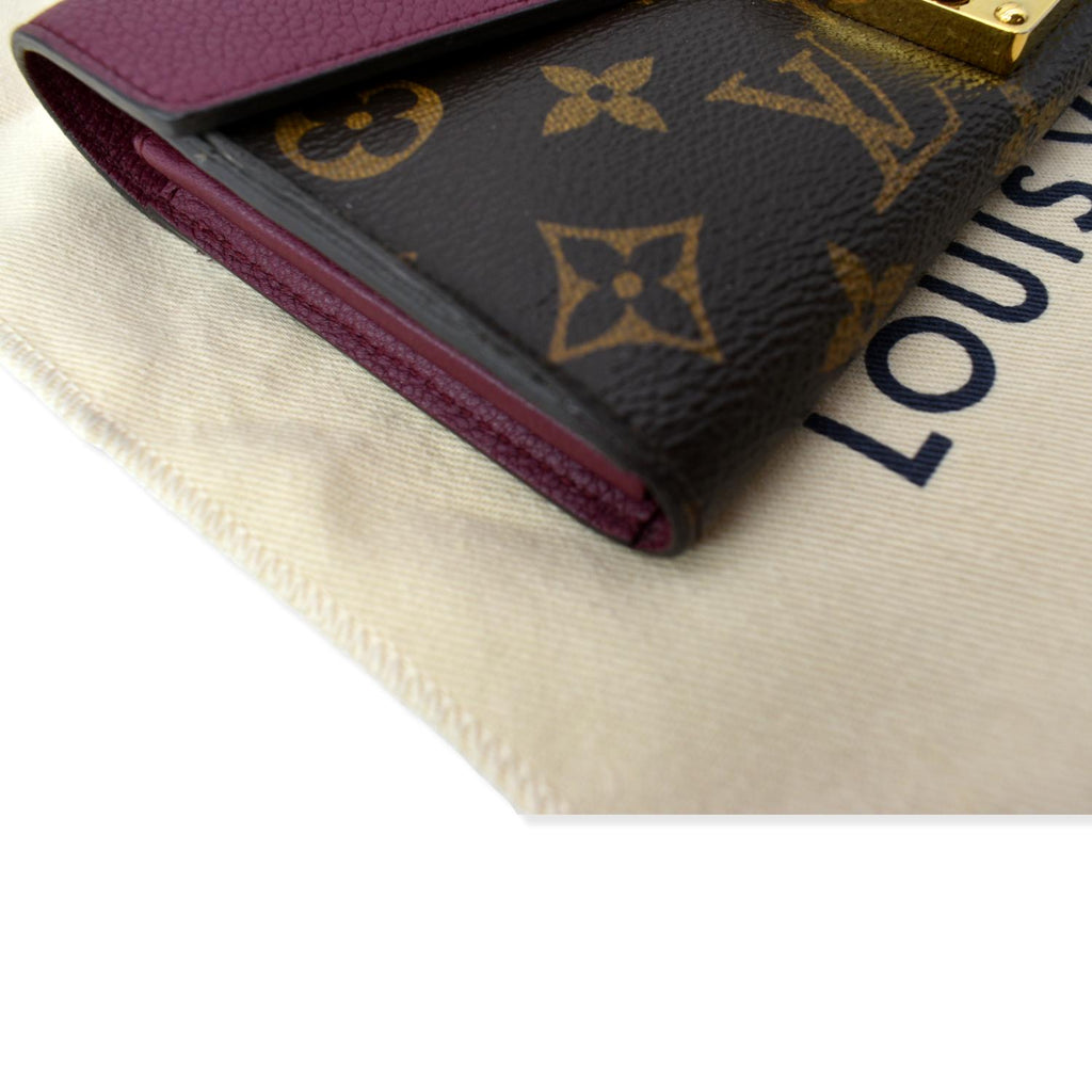 LOUIS VUITTON Pallas Monogram Canvas Wallet Brown