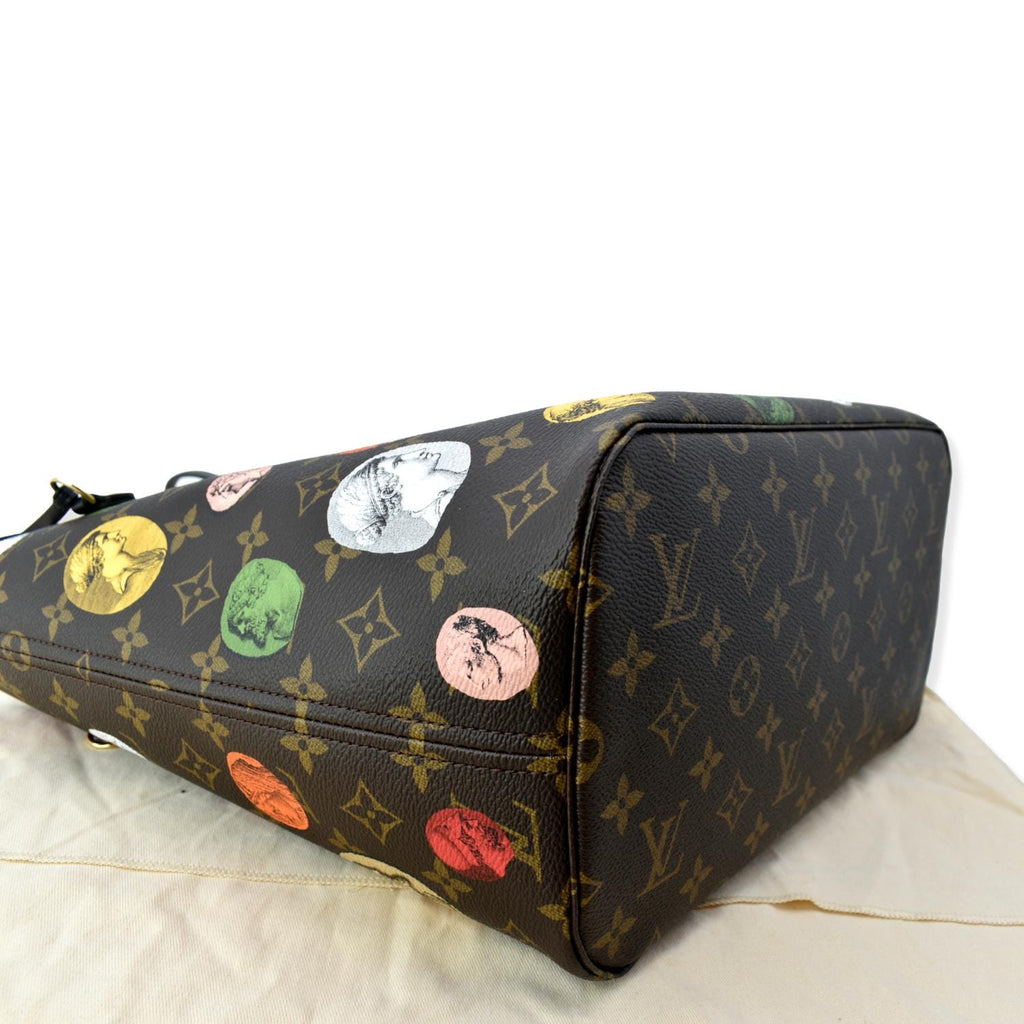 LOUIS VUITTON Neverfull MM x Fornasetti Cameo Monogram Canvas Tote Bag Brown - Hot Deals