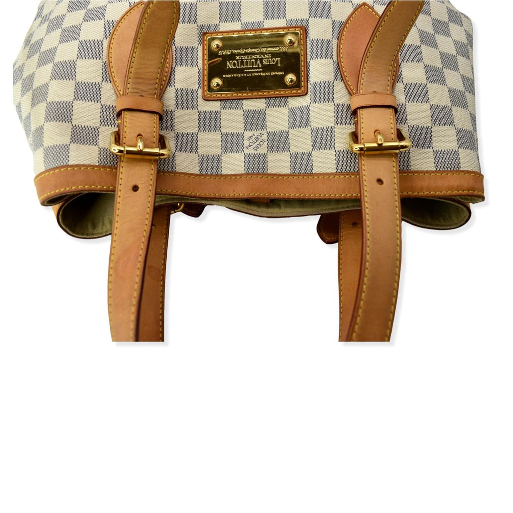 LOUIS VUITTON Hampstead MM Damier Azur Shoulder Bag White