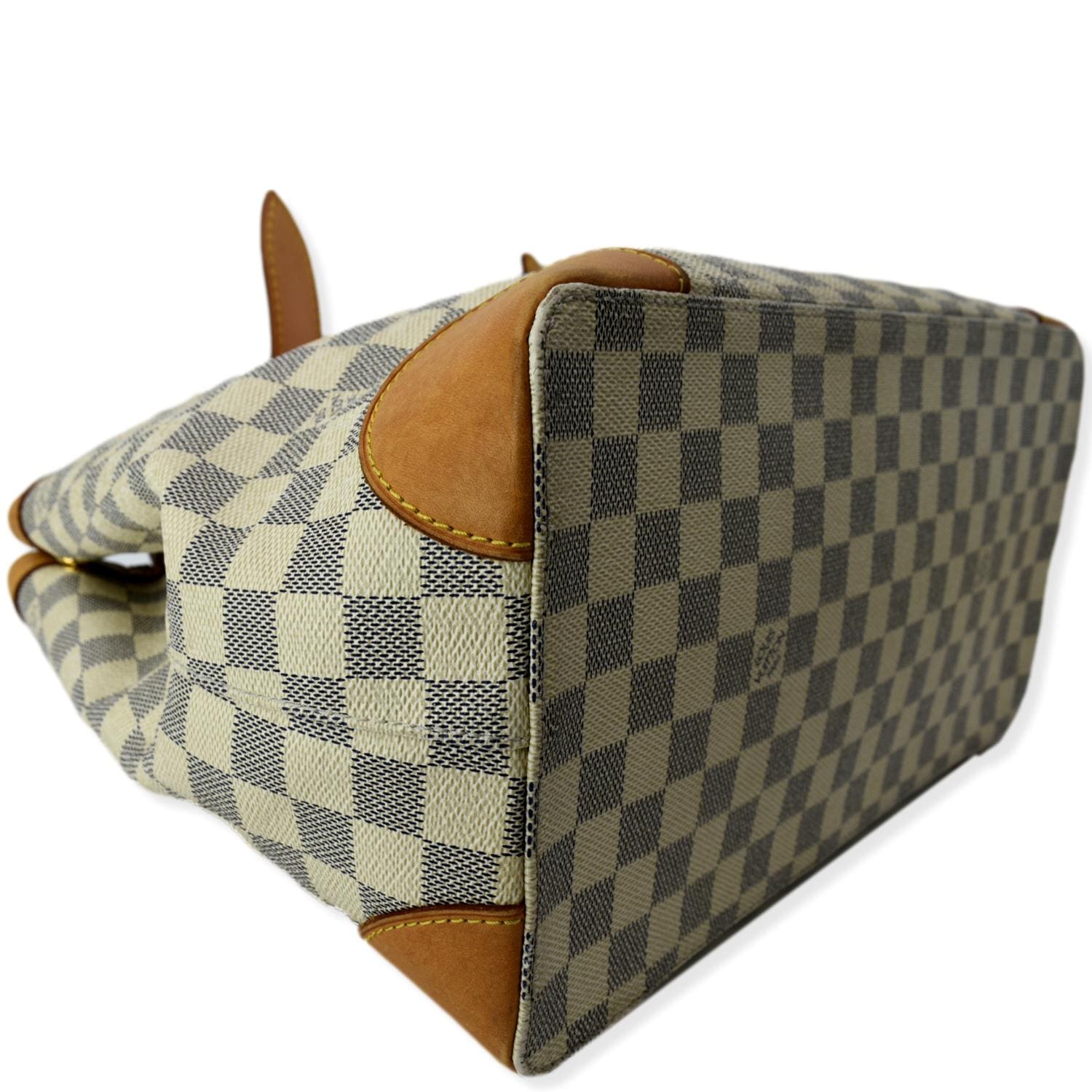 LOUIS VUITTON Hampstead MM Damier Azur Shoulder Bag White