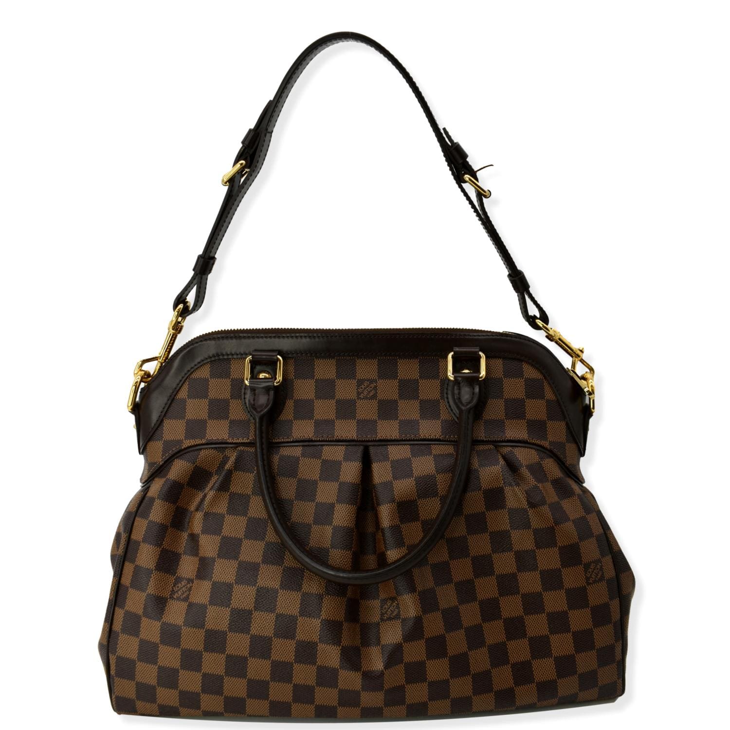 LOUIS VUITTON Trevi GM Damier Ebene 2way Shoulder Bag Brown