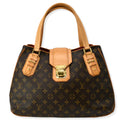 LOUIS VUITTON Griet Monogram Canvas Tote Bag Brown
