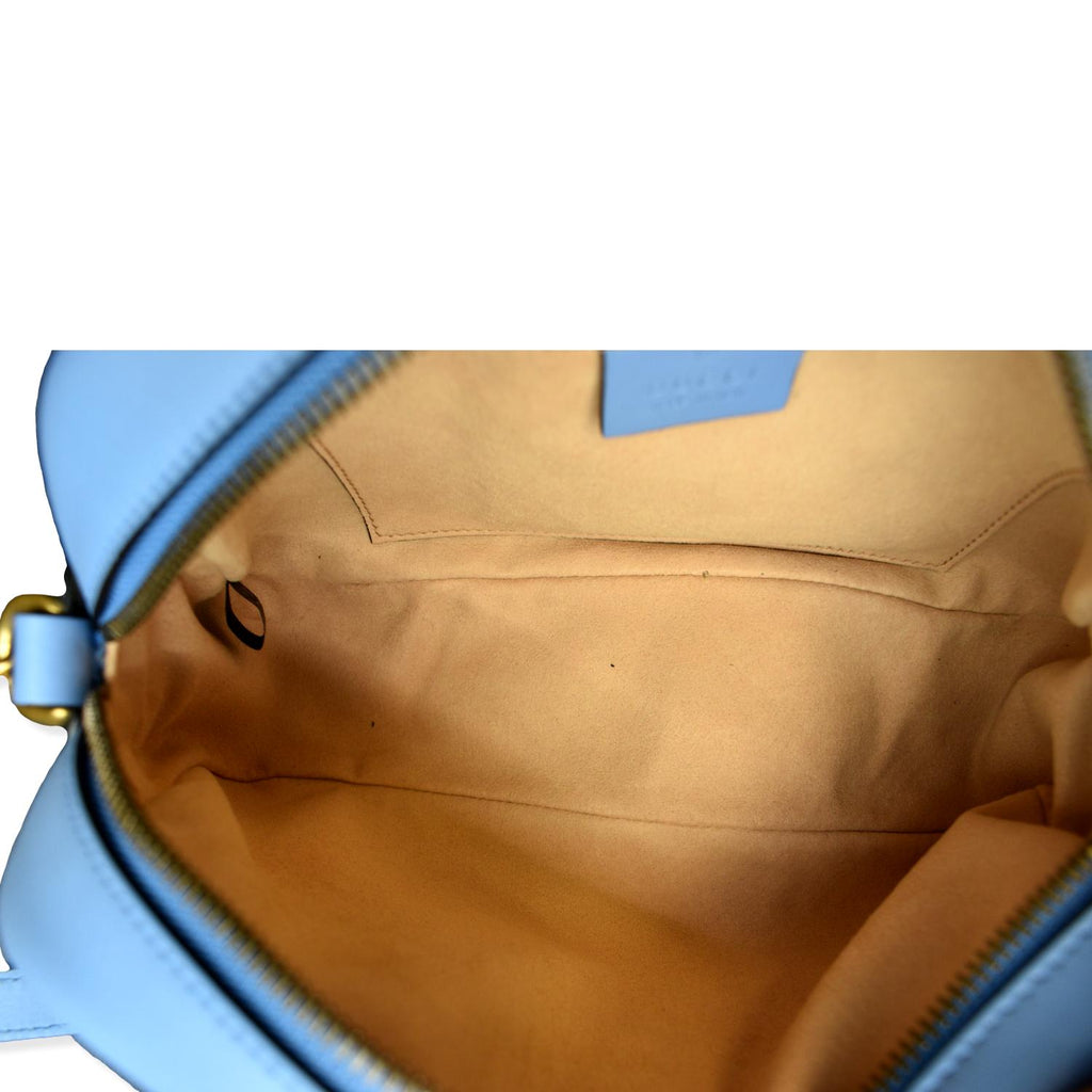 GUCCI Gucci Marmont Matelasse Leather Crossbody Bag Blue 447632