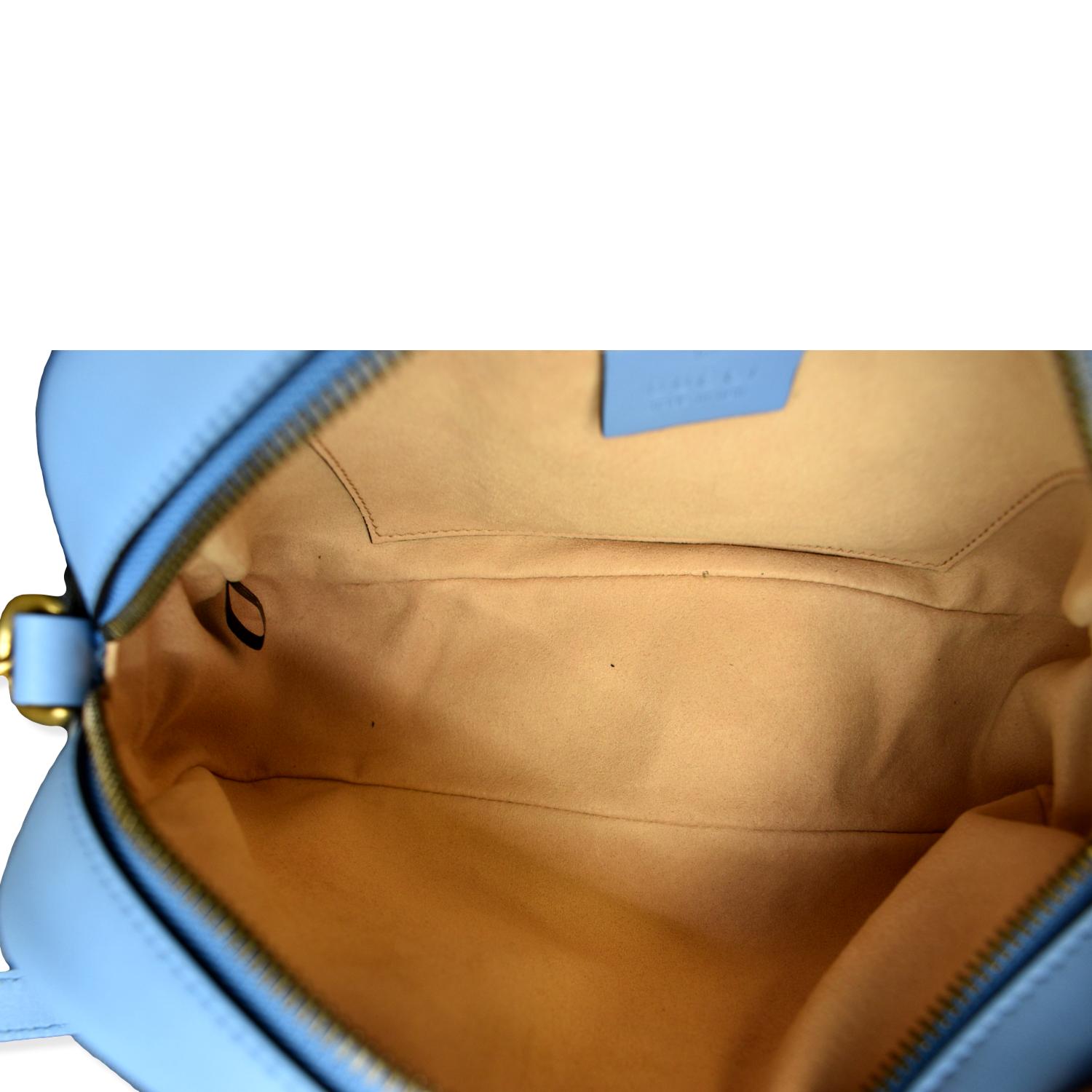GUCCI Gucci Marmont Matelasse Leather Crossbody Bag Blue 447632