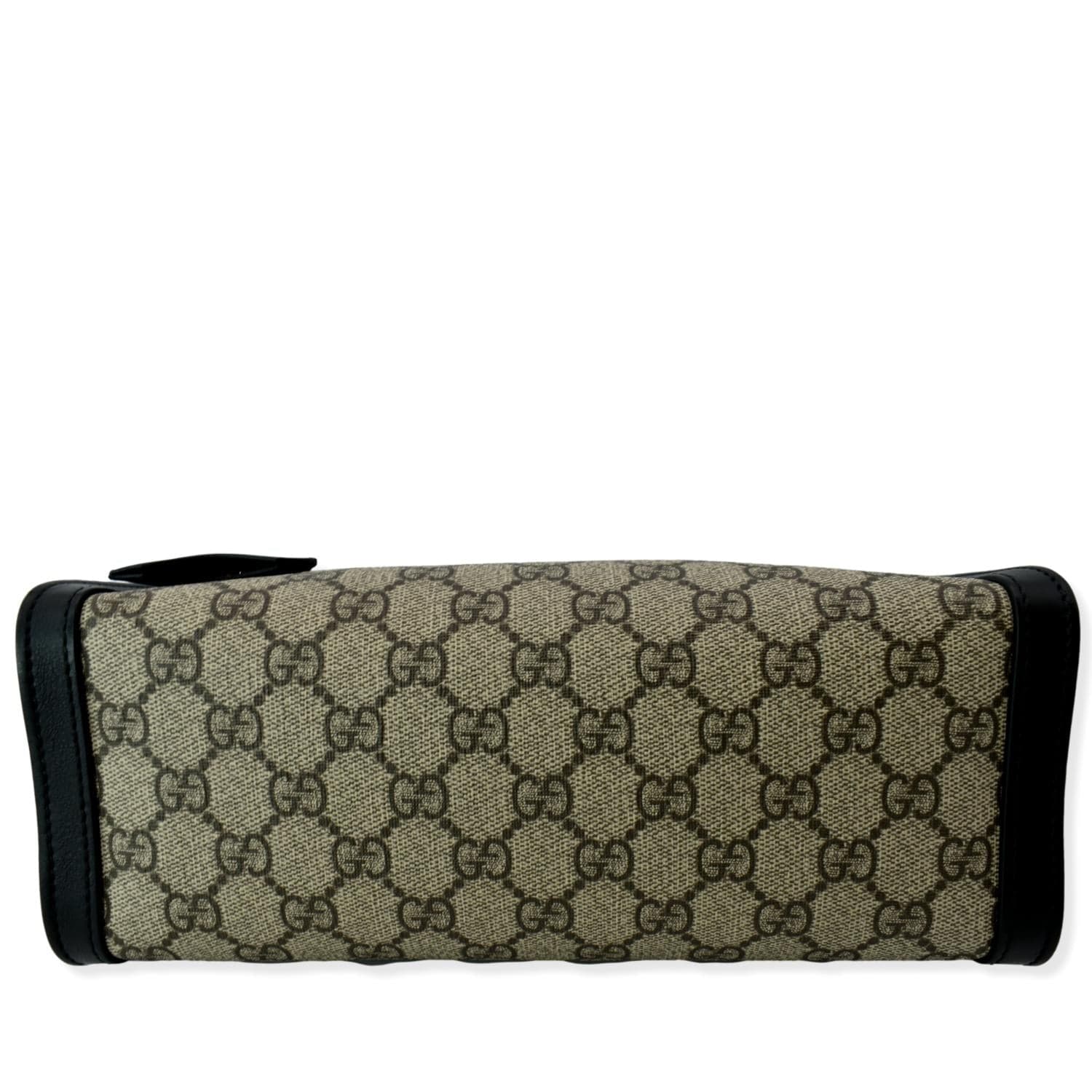 GUCCI Padlock Small Gucci Supreme Canvas Shoulder Bag Beige/Ebony 498156
