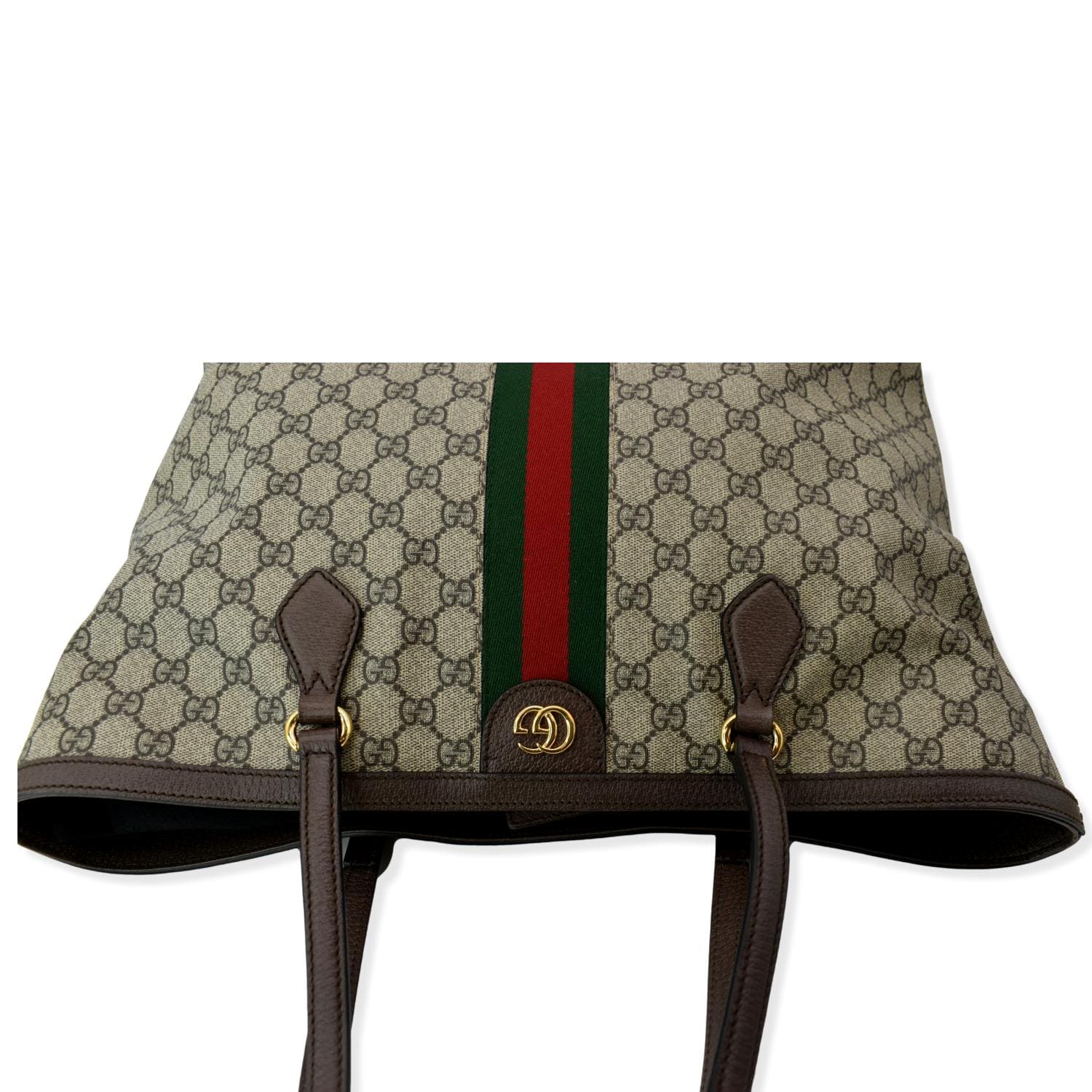 GUCCI Ophidia Medium Gucci Supreme Canvas Tote Bag Beige 631685