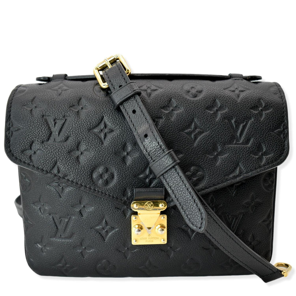 LOUIS VUITTON Metis Pochette Empreinte Leather Crossbody Bag Black SD2270