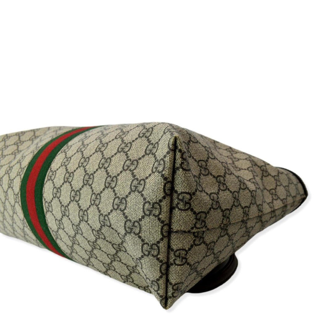 GUCCI Ophidia Medium Gucci Supreme Canvas Tote Bag Beige 631685